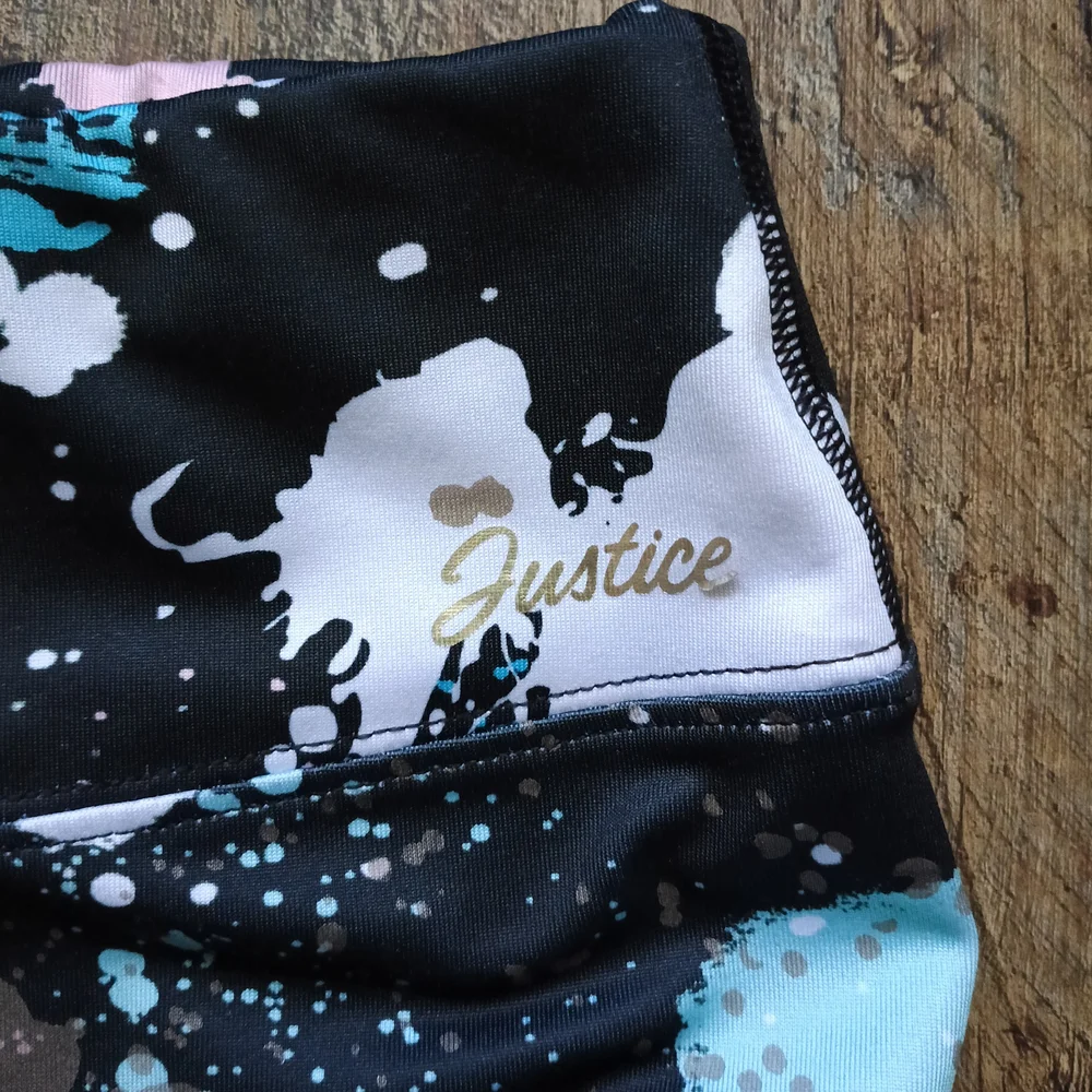 Justice Black Blue & Pink Girls Shorts Size L/12/14
